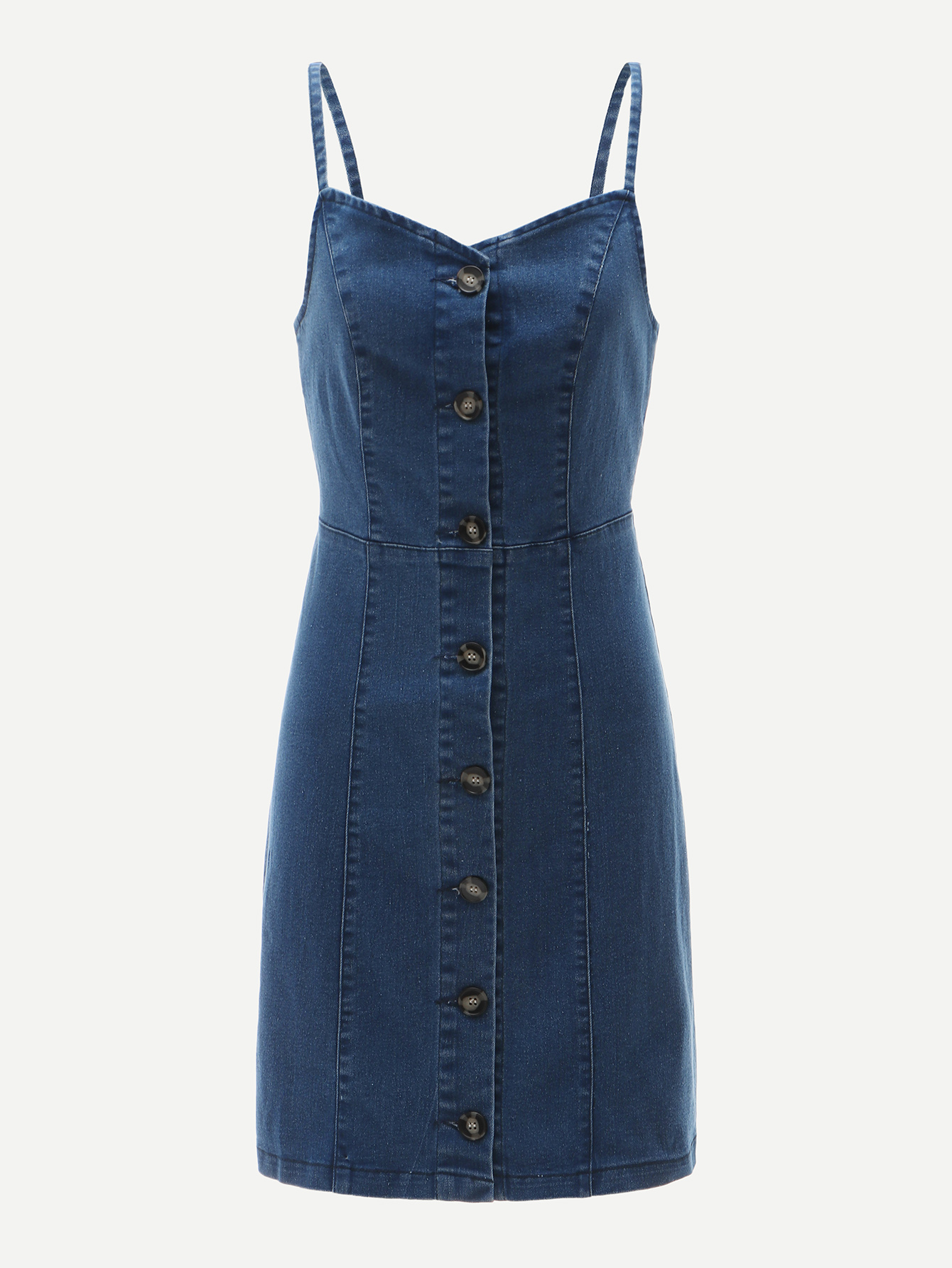 Single Breasted Spaghetti Strap Denim 