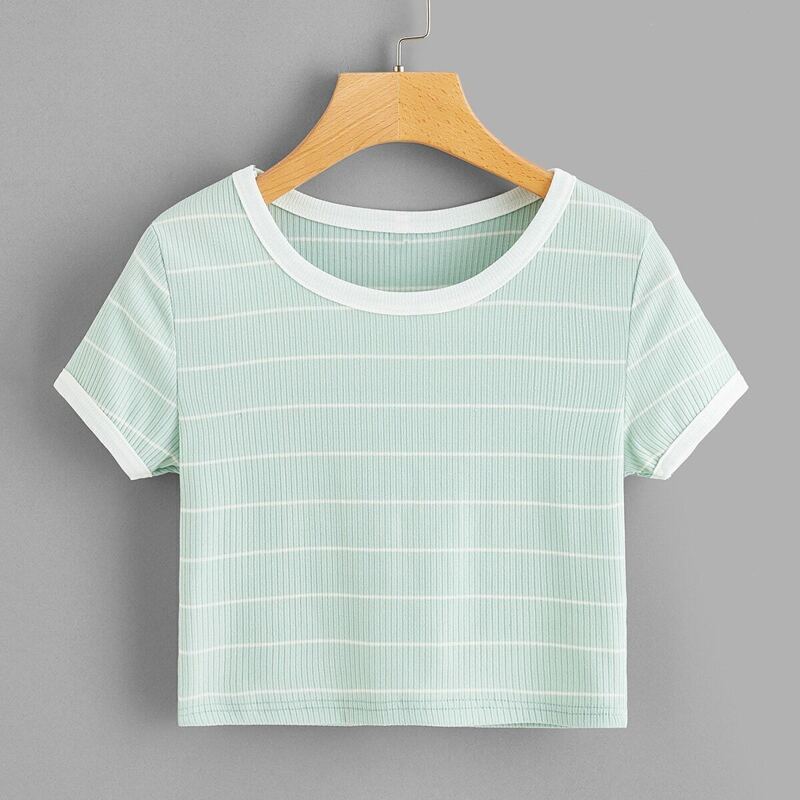 

Striped Ringer Tee, Multicolor