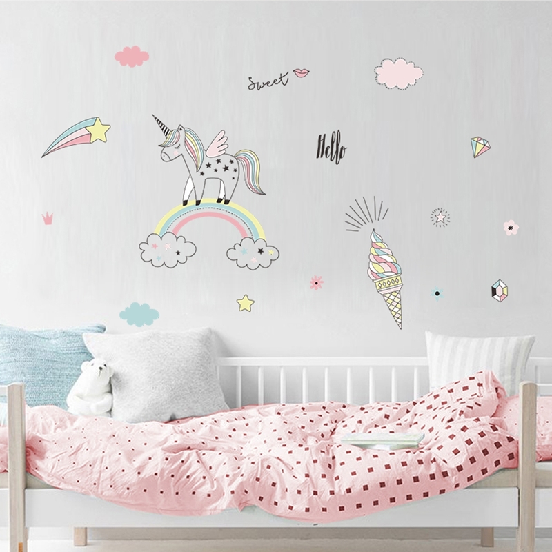 

Unicorn Print Wall Sticker, Multicolor
