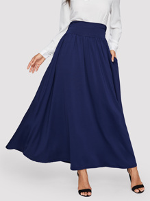 Pocket Side High Waist Skirt