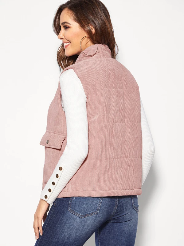 doudoune sans manche velour cotele