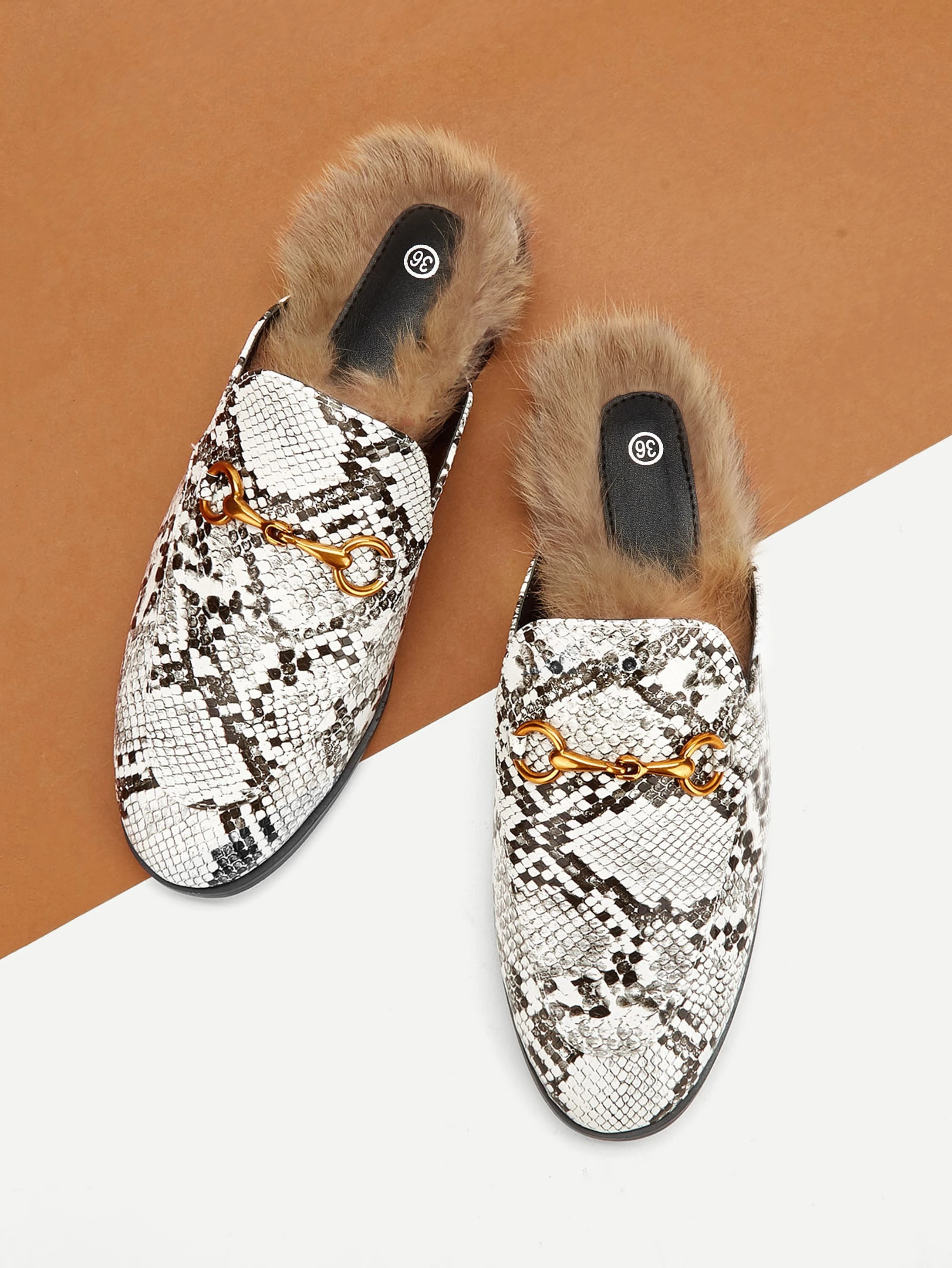 mule flats with fur