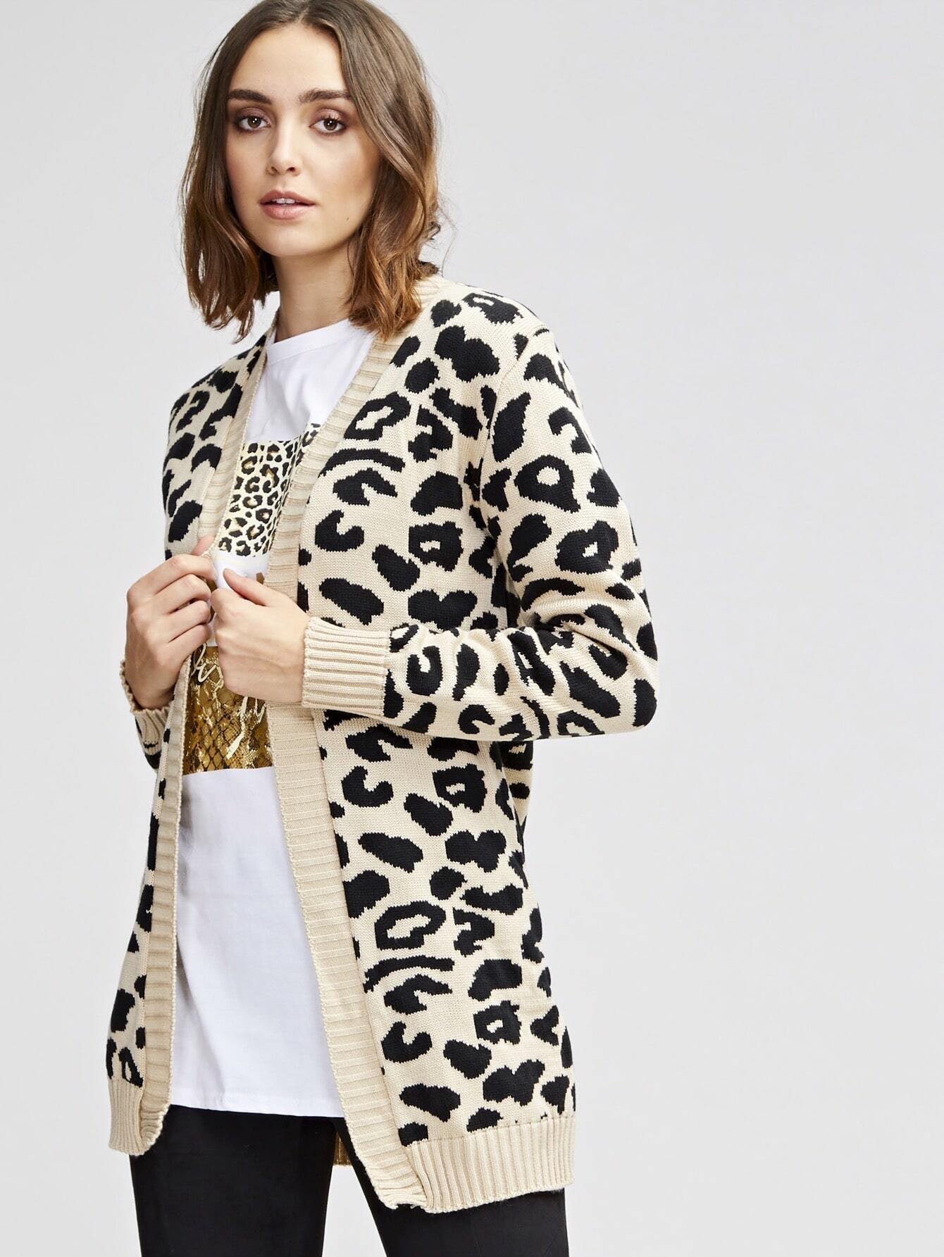 Shein leopard print cardigan Clearance