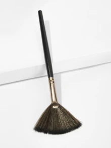 1 brocha de maquillaje de abanico profesional, resaltador de mezcla, brocha para polvos sueltos, herramienta de belleza cosmética - Negro - Ver 1