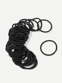 BizChic Elastic Rubber Band 38pcs Casual Hair Ties Ponytail Holders Hair Elastics Hair Rubber Bands Scrunchies Hair Rope Elastic Hair Tie - Black - View 2
