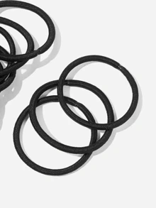 BizChic Elastic Rubber Band 38pcs Casual Hair Ties Ponytail Holders Hair Elastics Hair Rubber Bands Scrunchies Hair Rope Elastic Hair Tie - Black - View 3