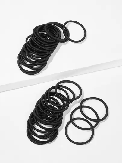 BizChic Elastiskt gummiband 38 st. Hårsnoddar för vardagliga tillfällen Hästsvanshållare Hårresår Hårgummiband Scrunchies Hårrep Elastiskt hårband