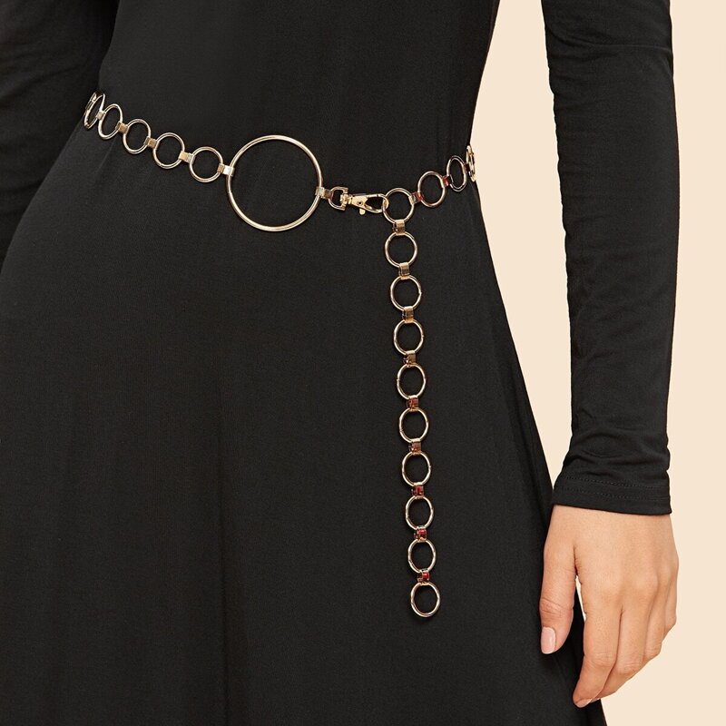 

Metal Chain Belt, Gold