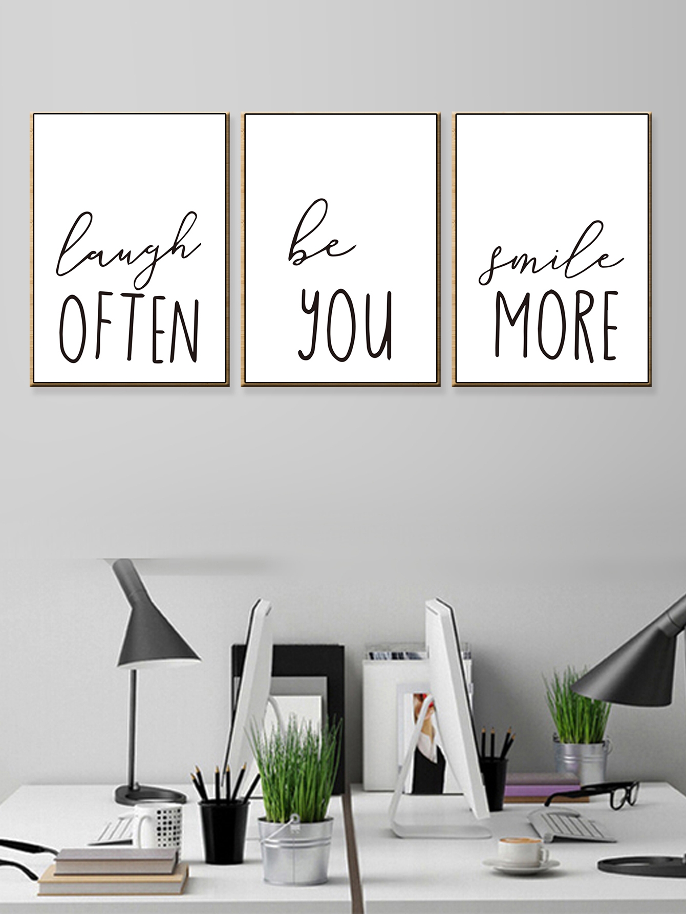 Slogan Print Wall Art 3pcs | SHEIN UK