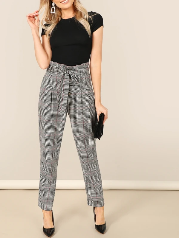 plaid pants shein