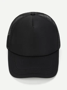 Mũ bóng chày nam tương phản đồng bằng - màu đen - Xem 2