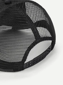 Mũ bóng chày nam tương phản đồng bằng - màu đen - Xem 4