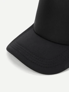 Mũ bóng chày nam tương phản đồng bằng - màu đen - Xem 3