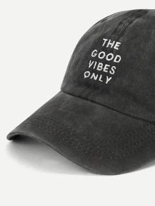 Men Letter Embroidery Baseball Cap - Dark Grey - View 3