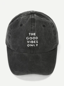Men Letter Embroidery Baseball Cap - Dark Grey - View 2