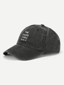 Men Letter Embroidery Baseball Cap - Dark Grey - View 1