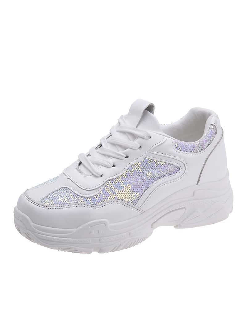 sequin chunky trainers