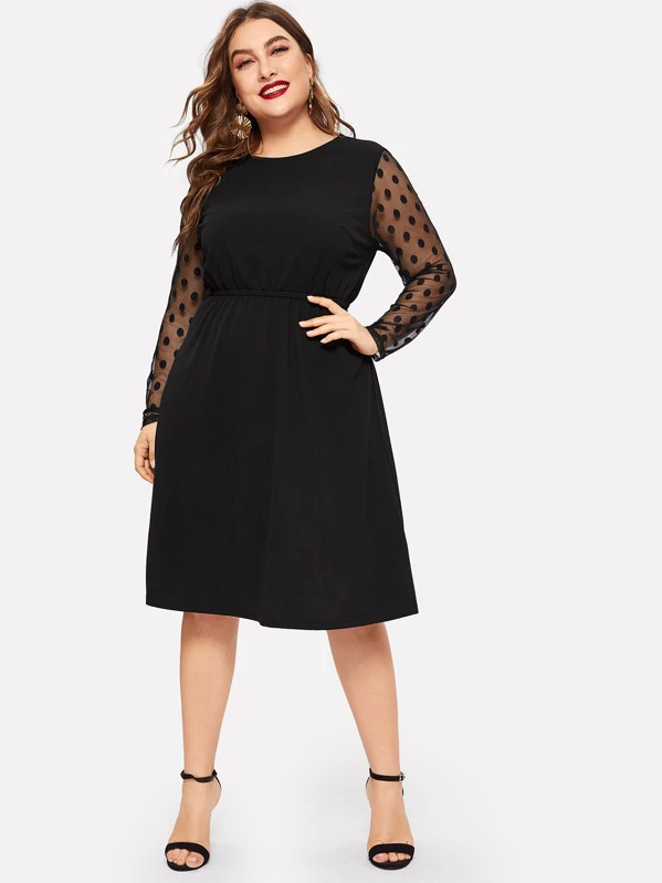 plus size fit and flare dress uk