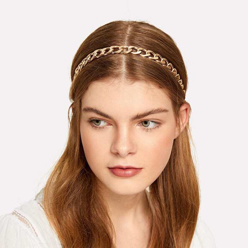 

Metal Chain Headband, Gold