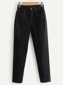 Pocket Detail Corduroy Pants