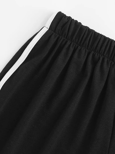 drawstring waist ringer shorts