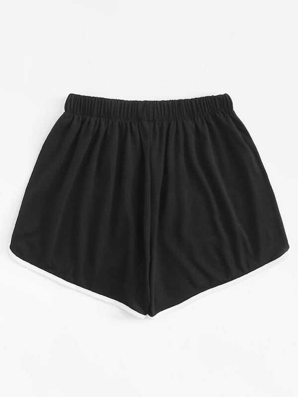 drawstring waist ringer shorts