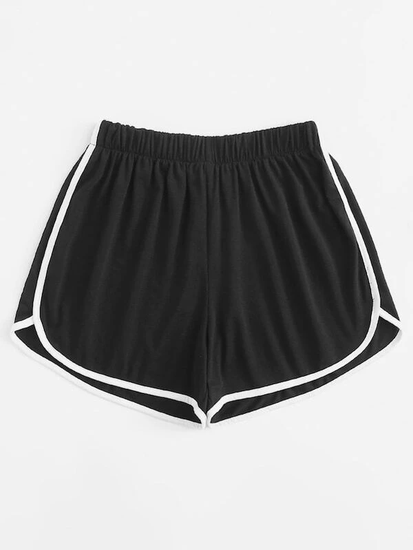 drawstring waist ringer shorts
