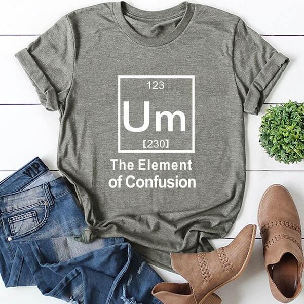 

Plus Letter Print Tee, Grey
