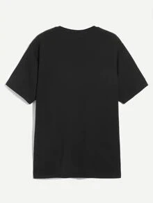 Manfinity Men Slogan Graphic Tee - Black - View 2