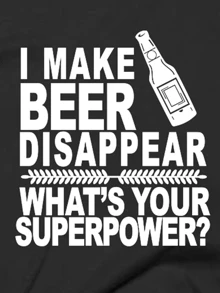 Manfinity Men Slogan Graphic Tee - Black - View 3