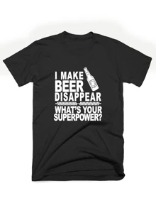 Manfinity Men Slogan Graphic Tee - Black - View 1