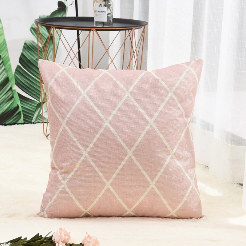 

Diamond Pattern Cushion Cover, Pink