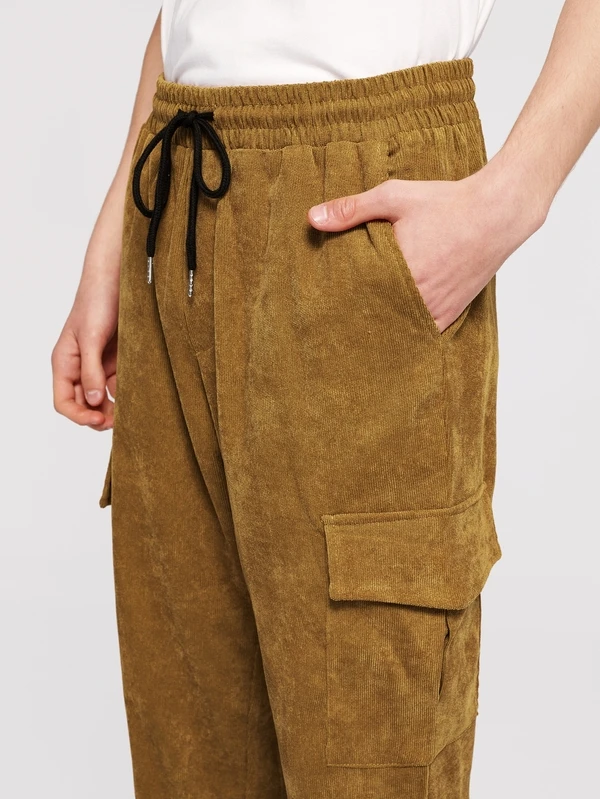 mens drawstring corduroy pants