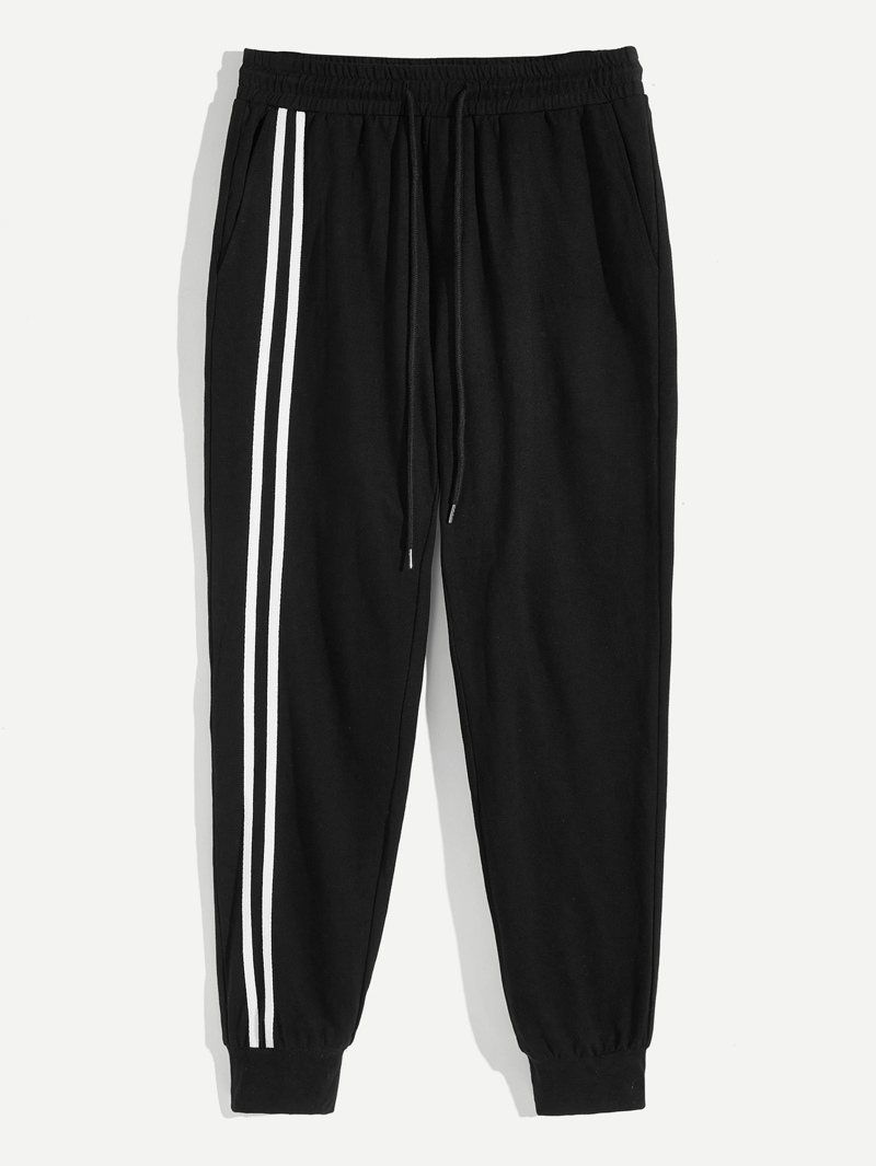 Con Rayas De Hombres Cordón Asimétricos Pantalones Deportivos XNn0wZOPk8