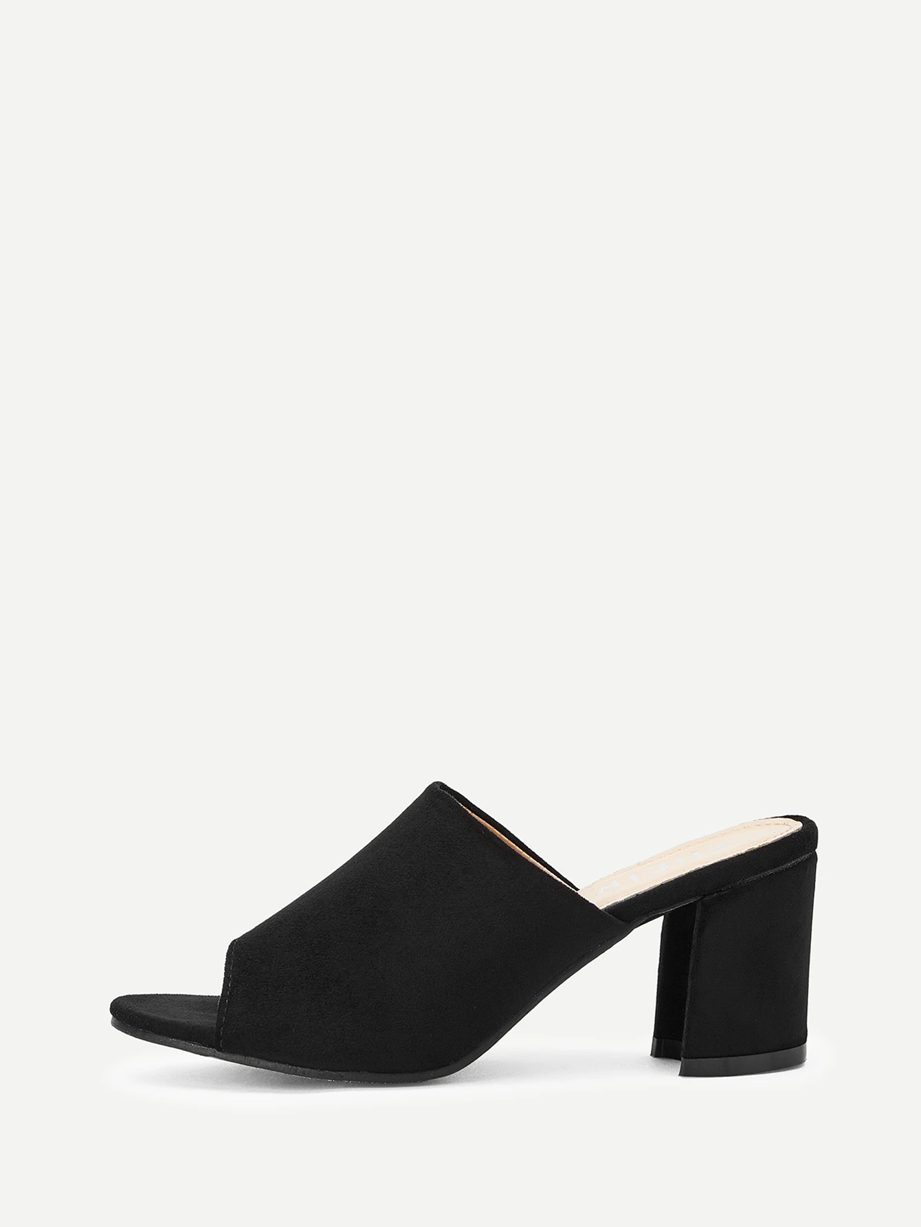 plain black mules