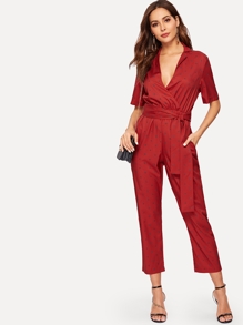 Self Tie Floral Print Jumpsuit