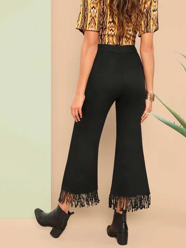 solid flare pants