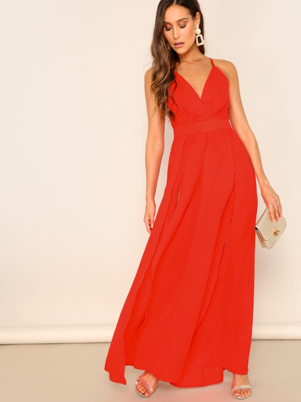 Neon Orange Prom Dress