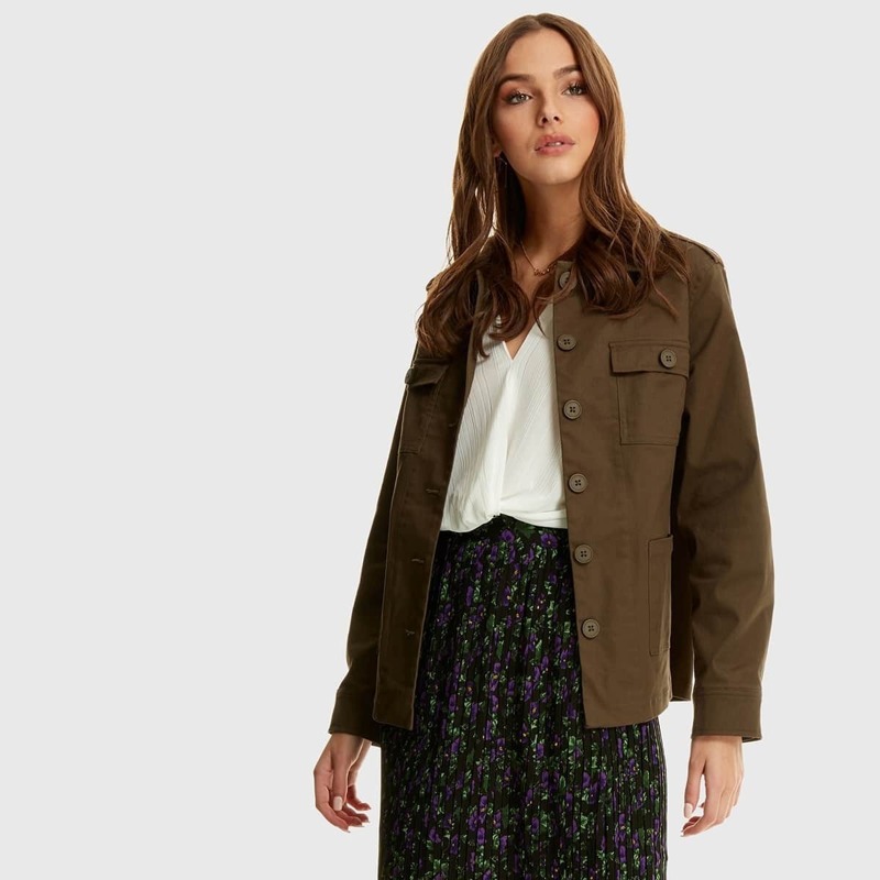 

Multi-pocket Utility Jacket, Brown