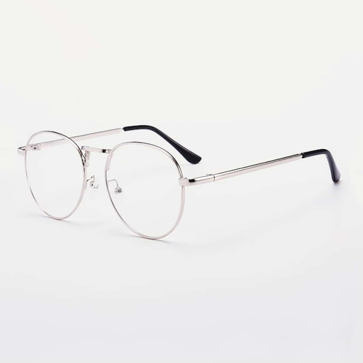 

Guys Metal Frame Glasses, Silver