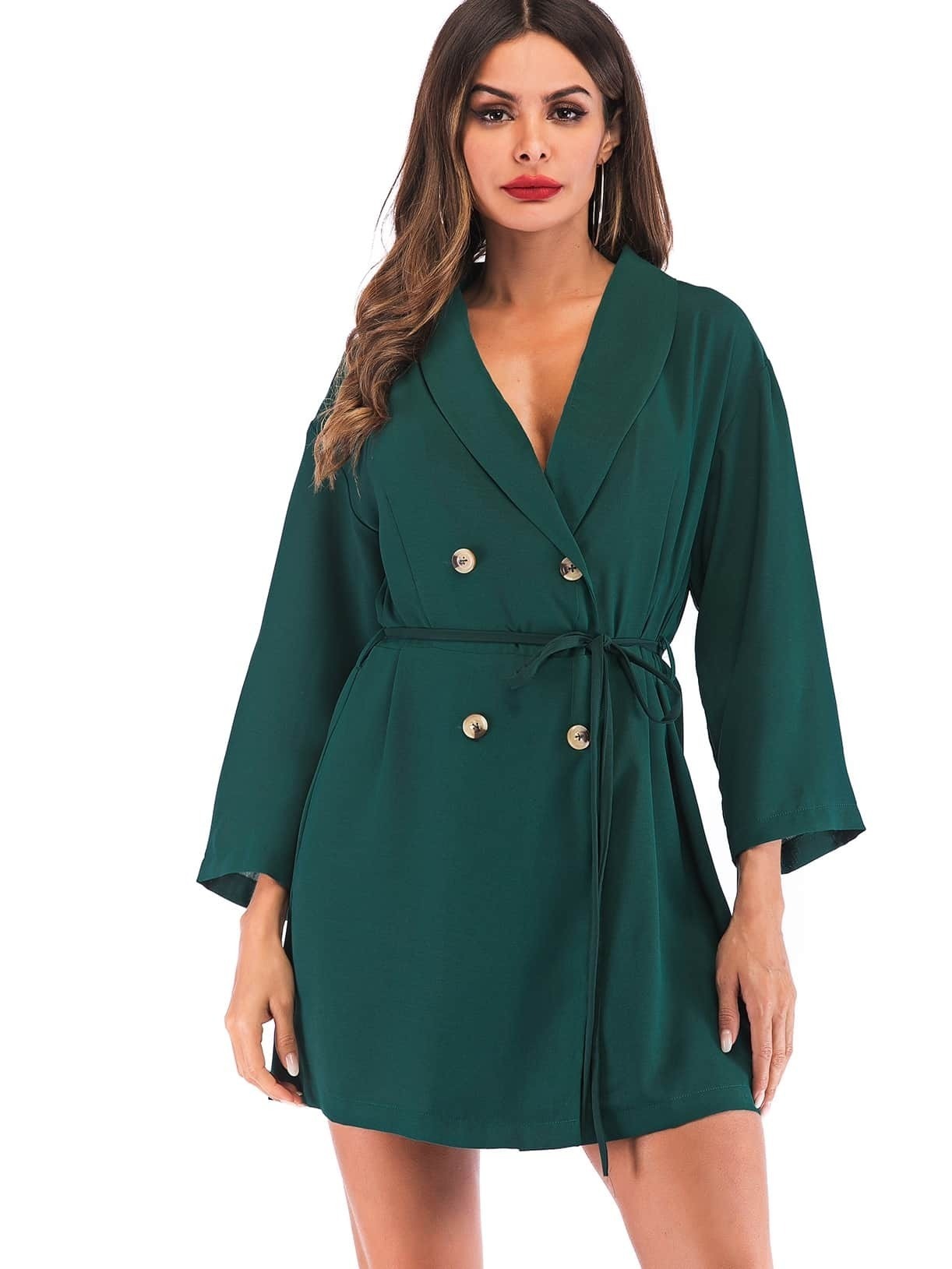 double tie wrap dress