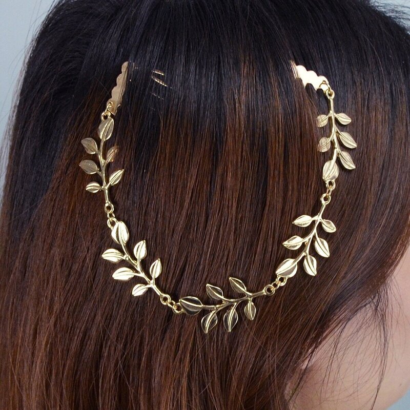 

Gold Color Chain Leaf Hairwear