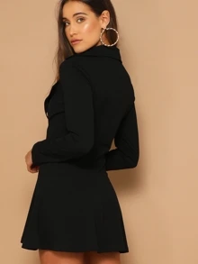 Firerie Double Breasted Asymmetrical Zip Up Dress In Fall/Winter