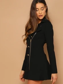 Firerie Double Breasted Asymmetrical Zip Up Dress In Fall/Winter