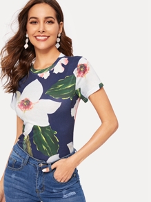Floral Print Tee