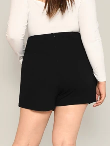 SHEIN Essnce Saia-shorts Sólida com Abertura Lateral