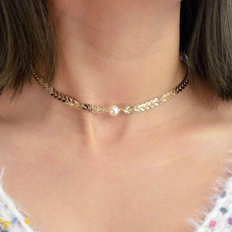 

Gold Cute Aircraft Chain Necklace