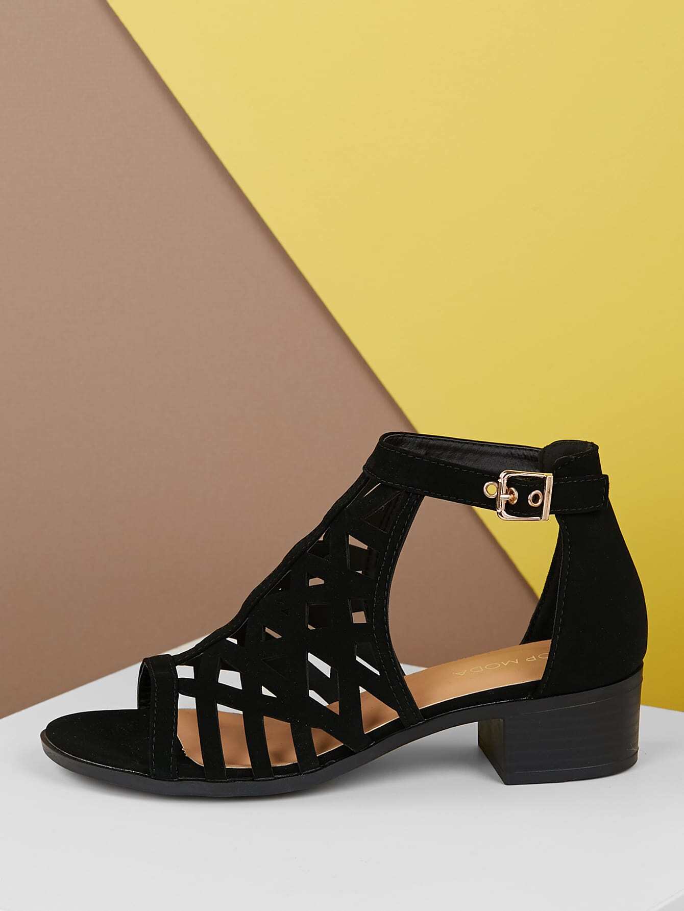 low stacked heel shoes