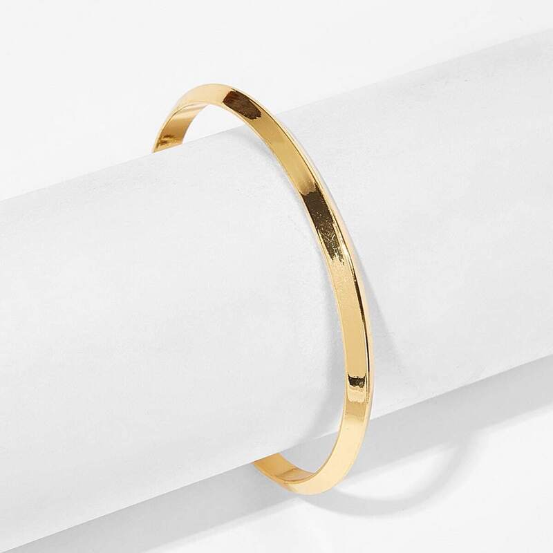 

Simple Metal Cuff Bracelet 1pc, Gold