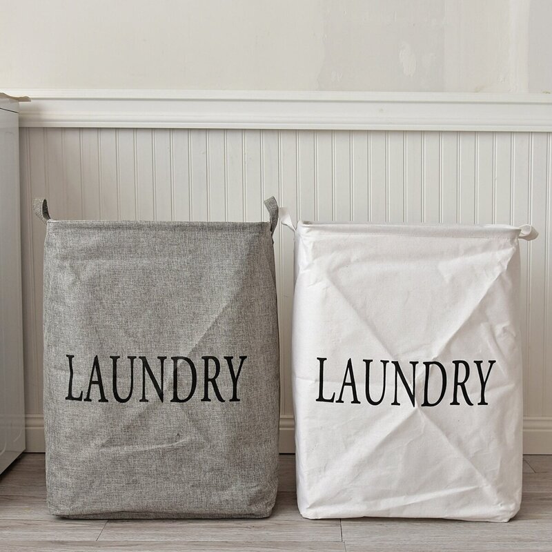 

Slogan Print Laundry Storage Basket 1pc, Multicolor